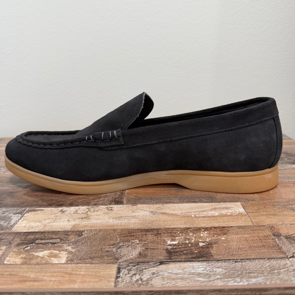 Charles Tyrwhitt Men's Navy Blue Suede Slip On Casual Dress Loafers Gum Sole (11 - Picture 6 of 12